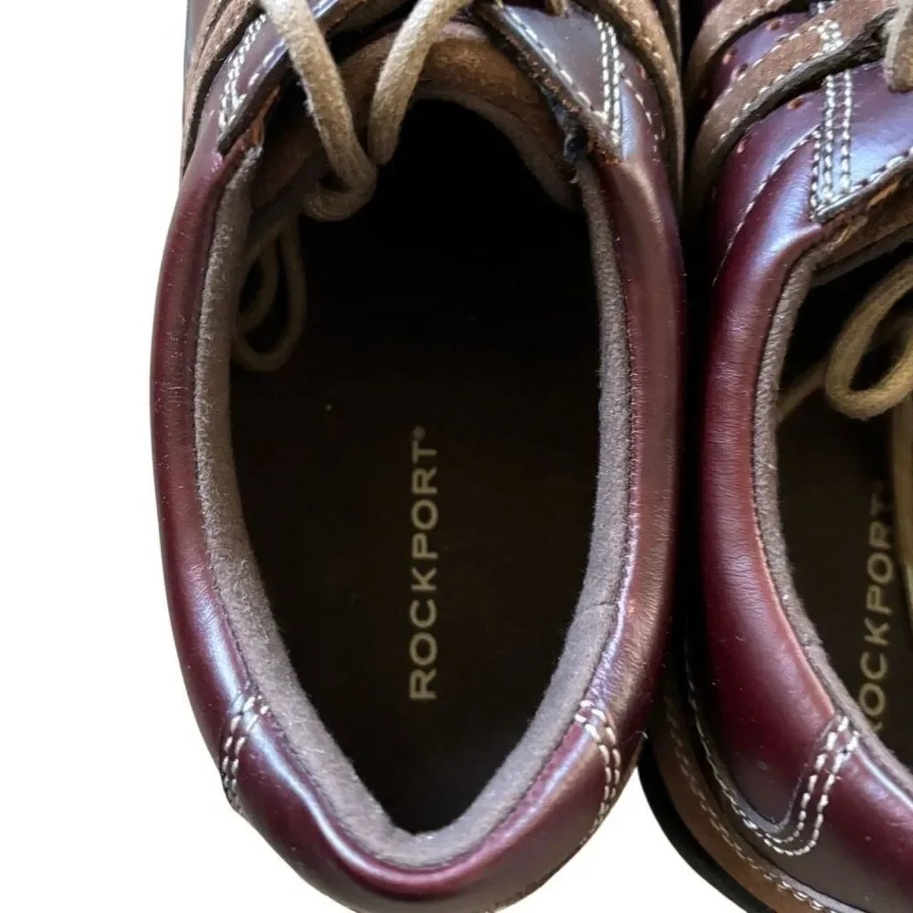 Rockport Colfax Mahogany APM7088E Size 9 M Brown Casual Walking Shoes *Nice*